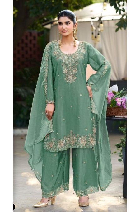 Khas 441 A To D Fandy Satin Beads Readymade Pakistani Suits